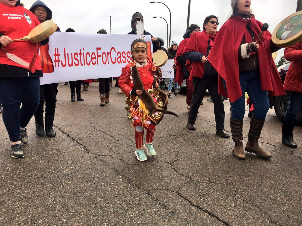 The protest at the Canso Causeway raises awareness about Cassidy Bernard’s unsolved murder.