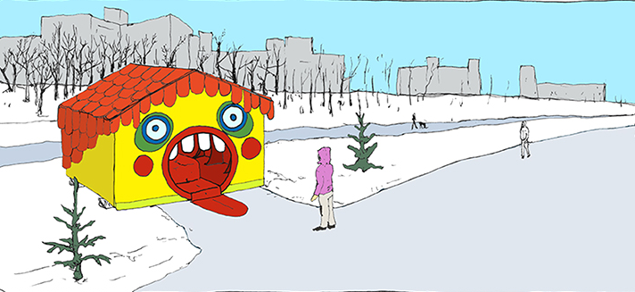 Winnipeg winners Warming Hut design.