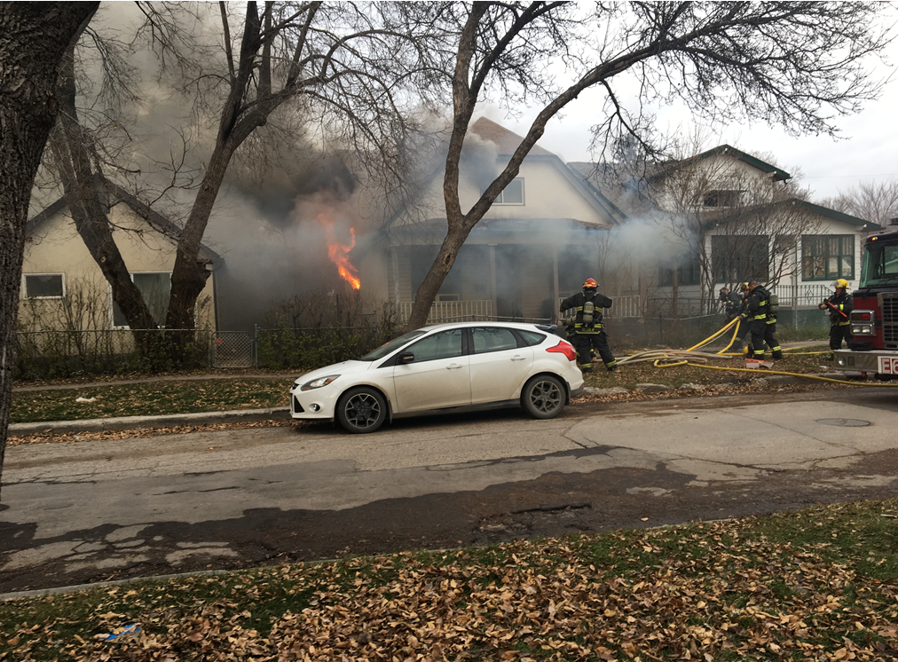 Fire crews respond to a fire on Pritchard Ave.
