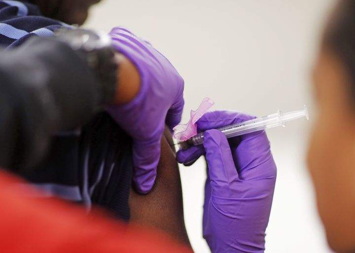 A file photo of someone getting their flu shot.