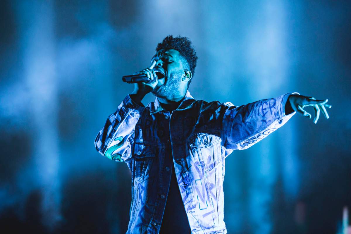 The Weeknd performs live on stage during Lollapalooza Berlin music festival at Olympiagelände on Sept. 8, 2018 in Berlin, Germany.