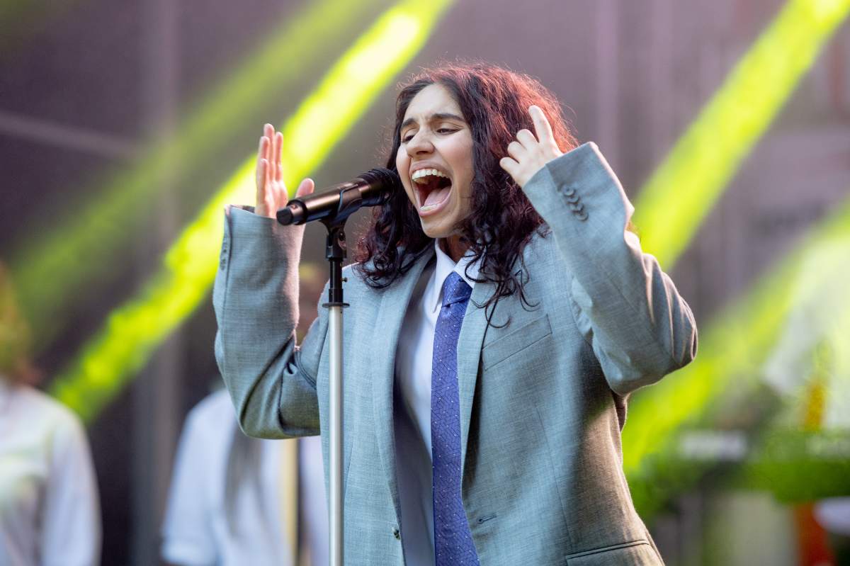 Alessia Cara performs during iHeartRadio’s Z100 Jingle Ball 2018 Kick Off at Macy’s Herald Square on Oct. 9, 2018 in New York City.