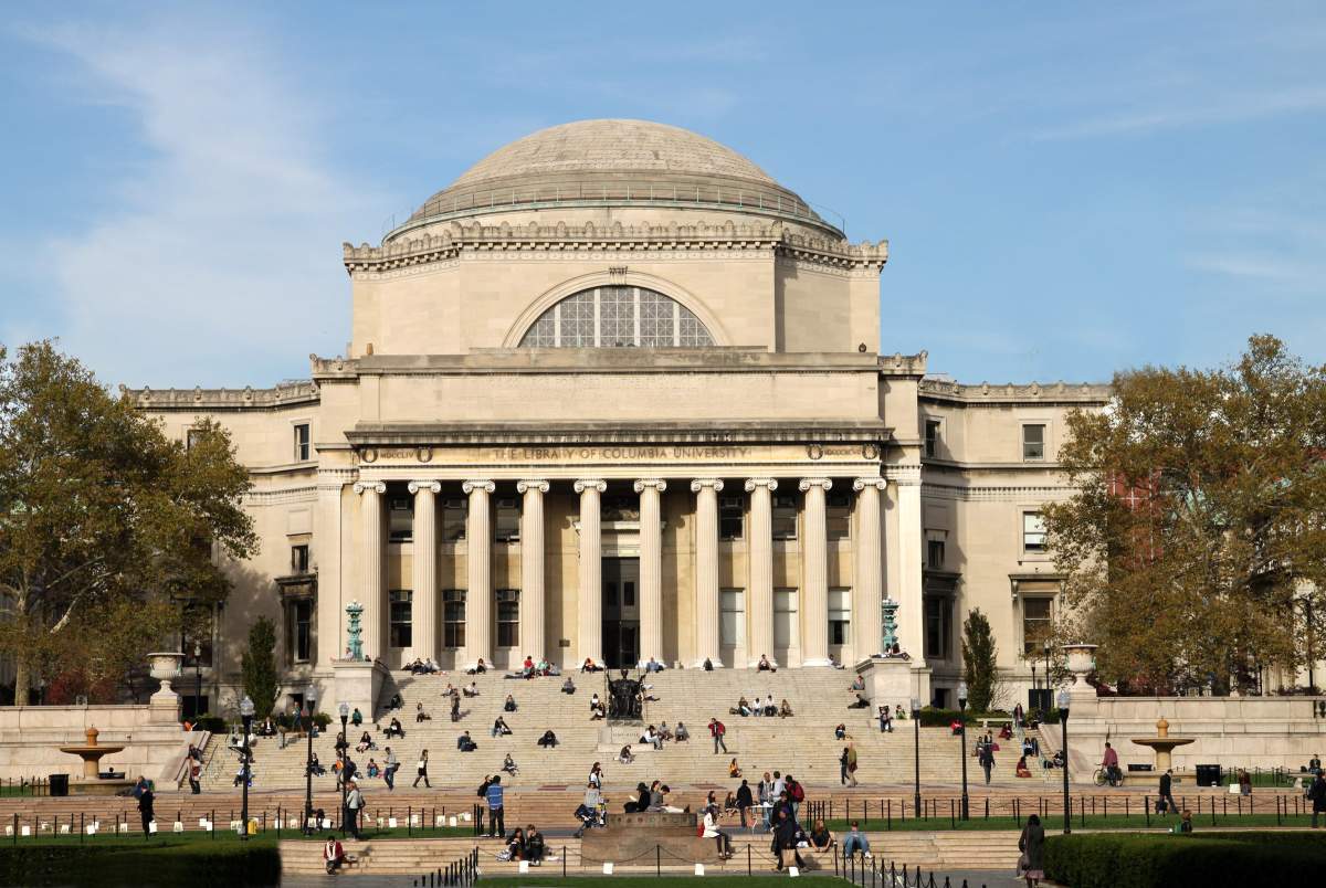 Classical style library that's the best known symbol of Manhattan's Ivy League university.   