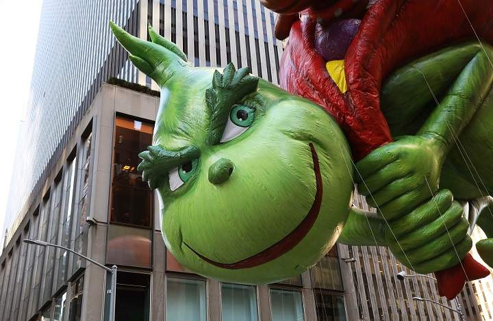 A Grinch float hovers above the crowd during the Macy’s Thanksgiving Day Parade in Manhattan, New York, U.S., November 22, 2018.