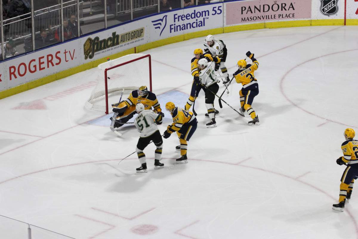Matthew Timms scores his first goal as a Knight.