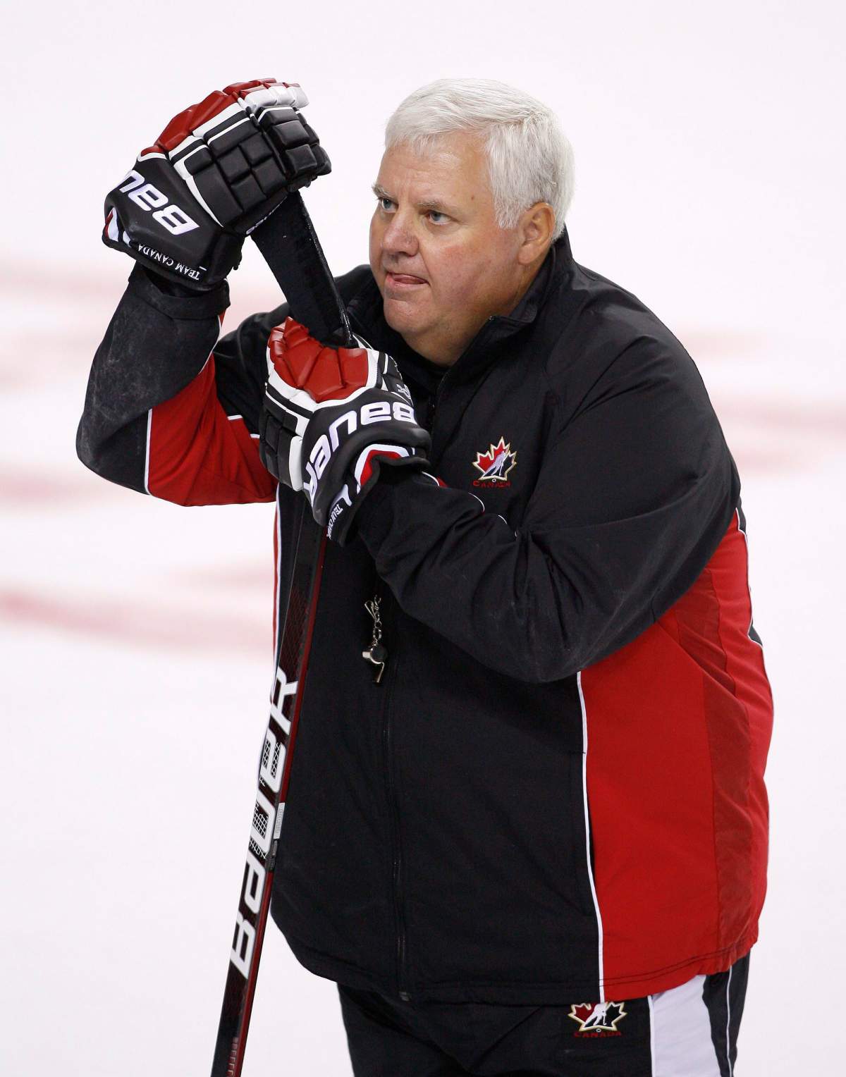 Associate coach Ken Hitchcock during the Canadian Olympic men’s hockey orientation camp in Calgary on Wednesday Aug, 26, 2009.