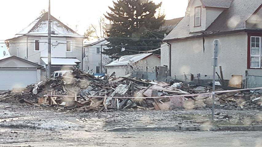 The aftermath of a fire on Lipton Street.