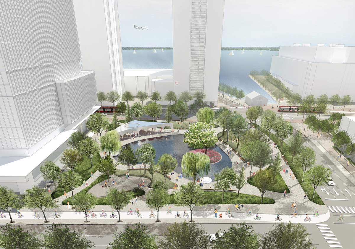 A rendering of the winning design for York Street Park.