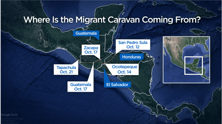 MAP: Where the migrant caravan began, and why people are fleeing these countries - image