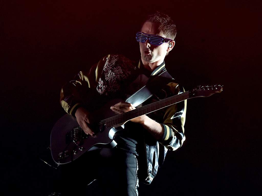 Matt Bellamy of Muse performs onstage during KROQ Almost Acoustic Christmas 2017 at The Forum on Dec. 9, 2017 in Inglewood, Calif.
