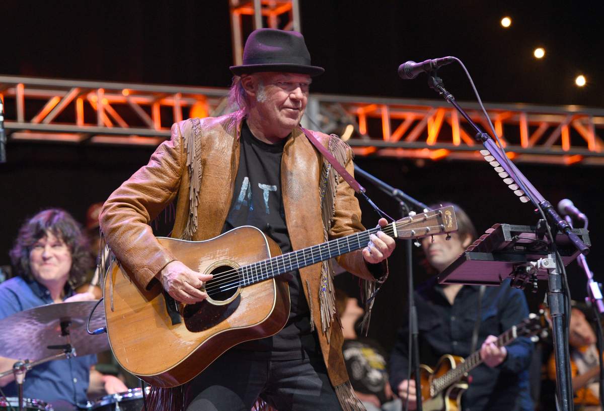 Neil Young performs during the 30th Anniversary Bridge School Benefit Concert at Shoreline Amphitheatre on Oct. 23, 2016 in Mountain View, Calif.
