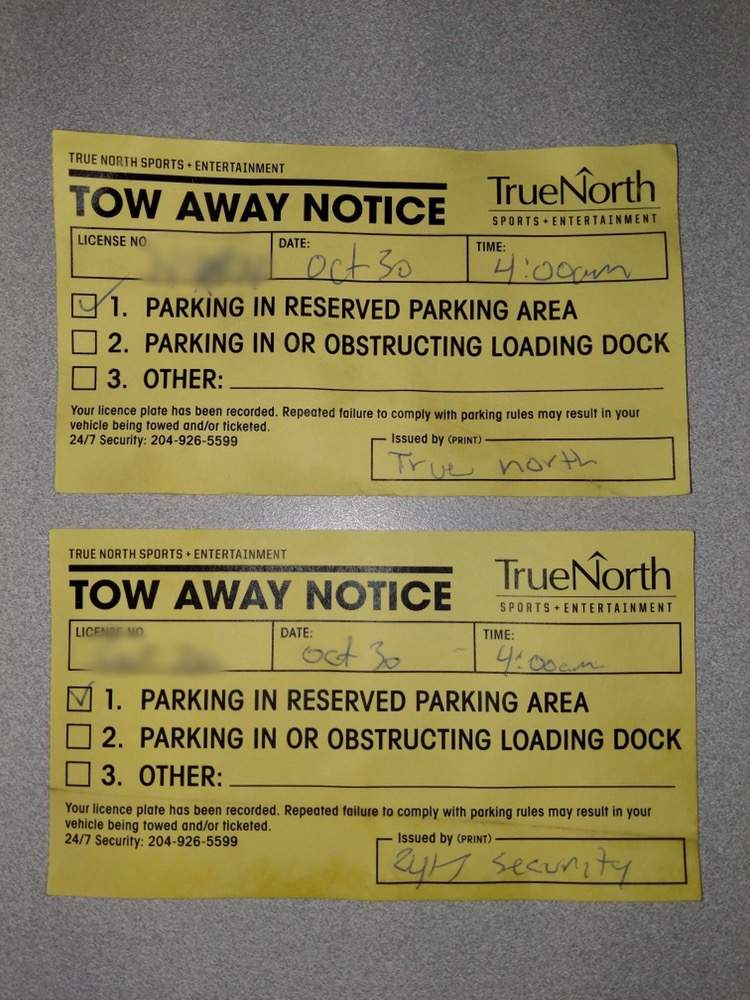 A Winnipeg driver is confused after receiving an unusual parking ticket.
