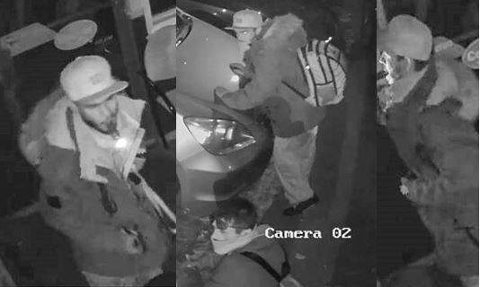Video surveillance of break and enter suspects.