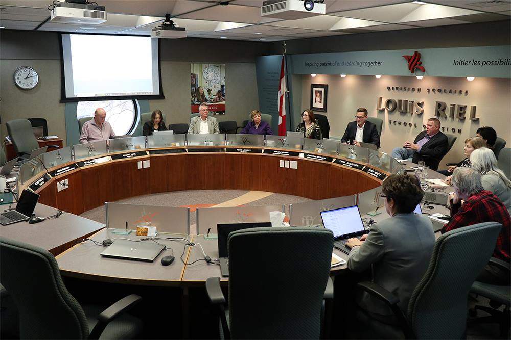 Louis Riel School Division's board.