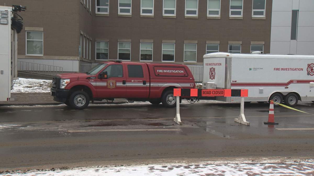 The Strathcona County Community Centre remained closed Friday, Nov. 9, 2018, three days after explosions rocked the complex.