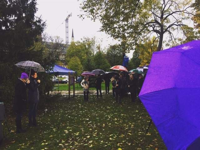 People gather at Victoria Park, to light the Tree of Hope and officially launch the Shine The Light campaign. 