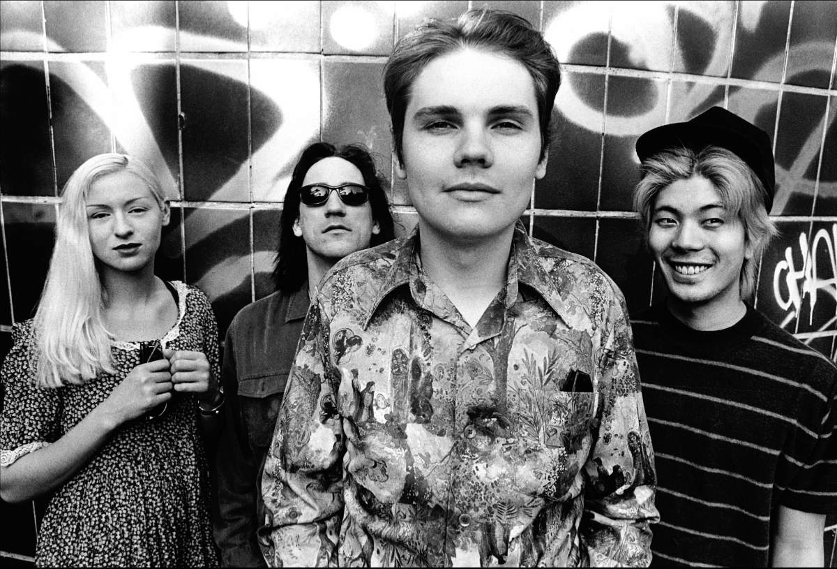 Smashing Pumpkins photographed in London, England, in July 1993.