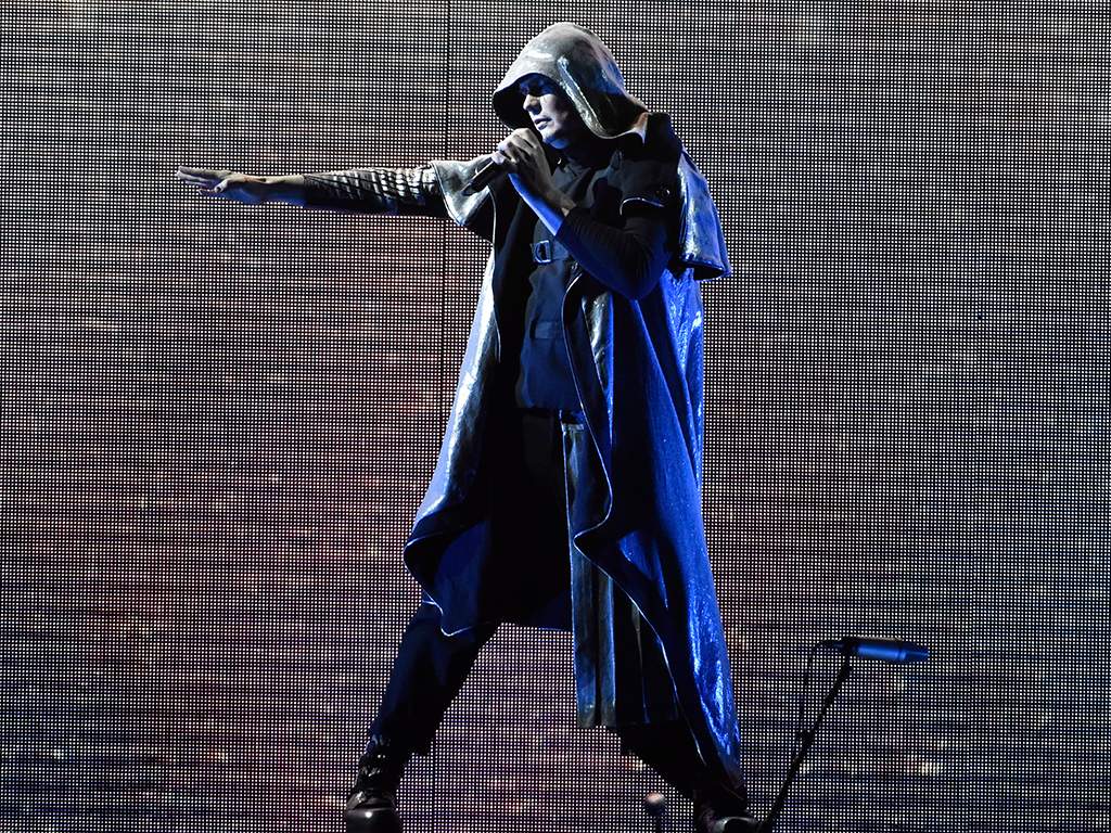 Billy Corgan of The Smashing Pumpkins during 'The Shiny and Oh So Bright' tour at Golden 1 Center on Aug. 28, 2018 in Sacramento, Calif. 