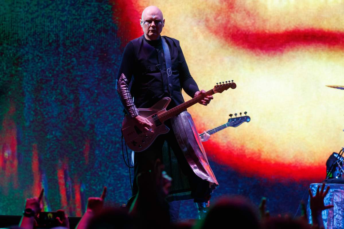 Billy Corgan of Smashing Pumpkins performs on stage at The SSE Arena Wembley on Oct. 16, 2018, in London, England.
