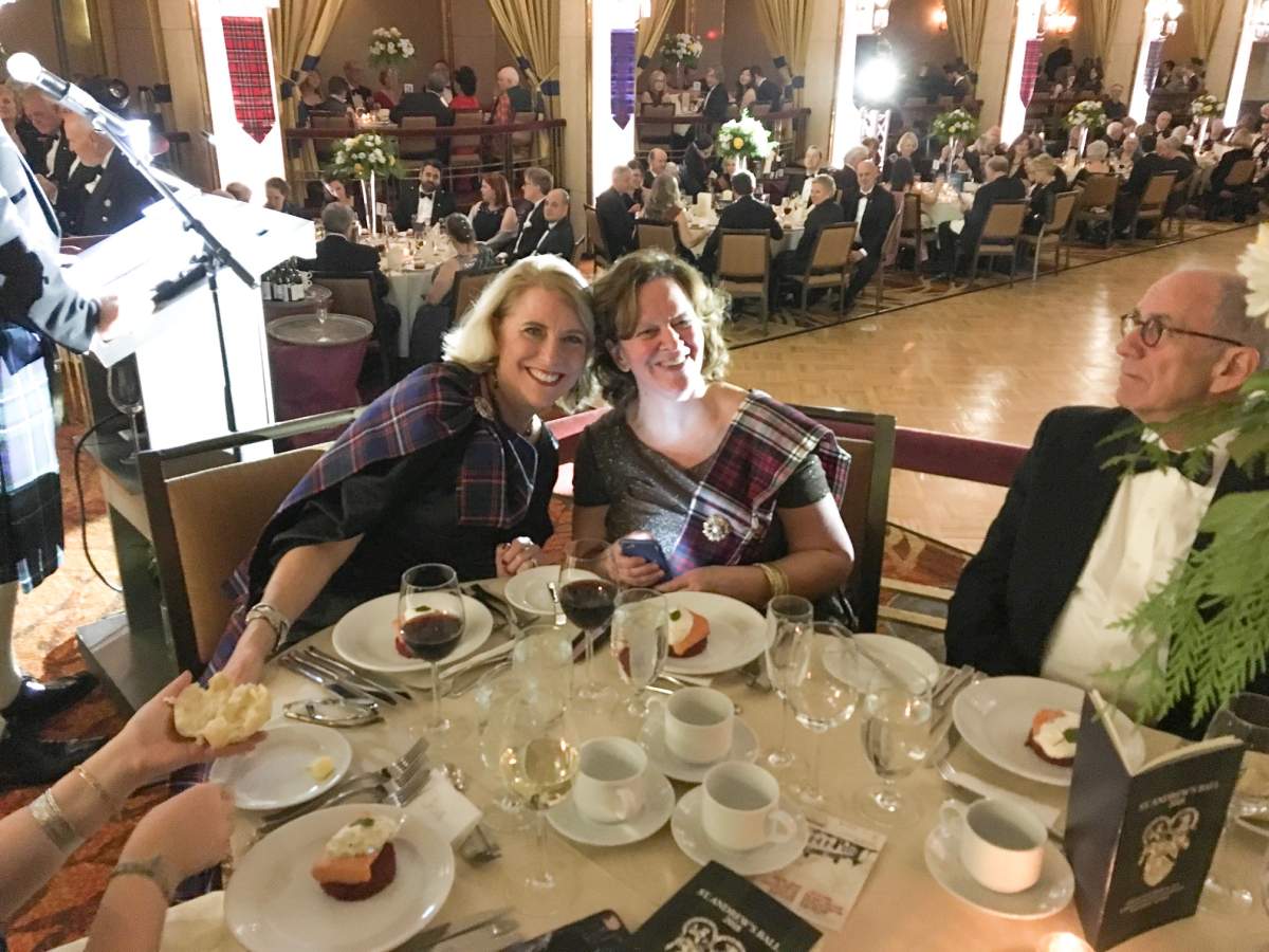 Global Montreal’s Senior Anchor Jamie Orchard and News Director Karen MacDonald at the 2018 St Andrew’s ball.