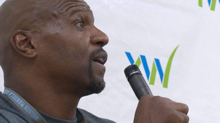 Terry Crews spoke about what it means to be a man at a Calgary gala on Tuesday.