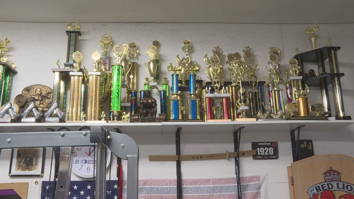 Some of Ryan Espey’s many trophies.
