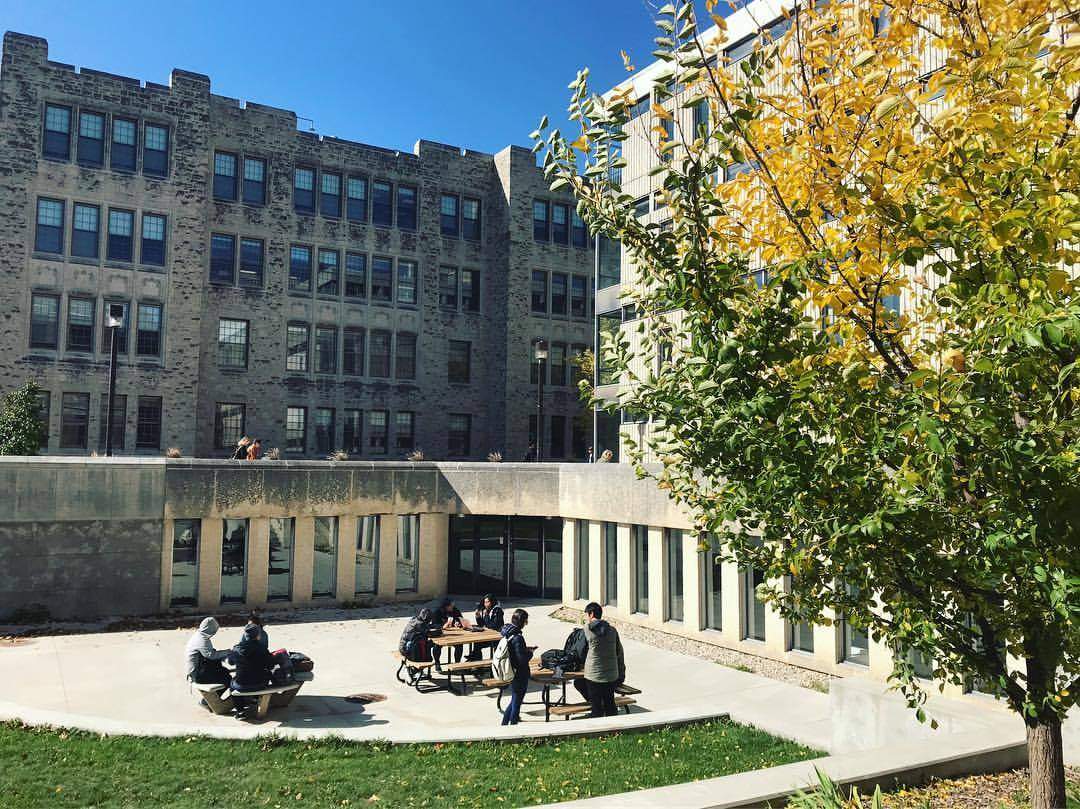A shot outside the University of Manitoba.