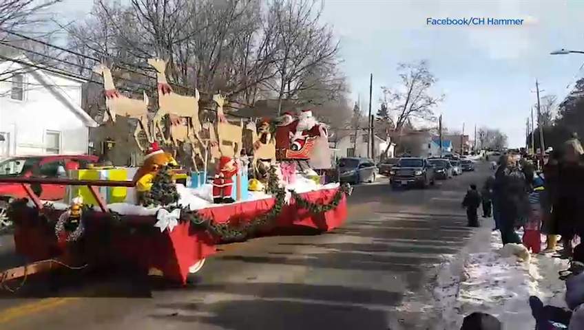 Christmas parade at Sydney in Cape Breton. 