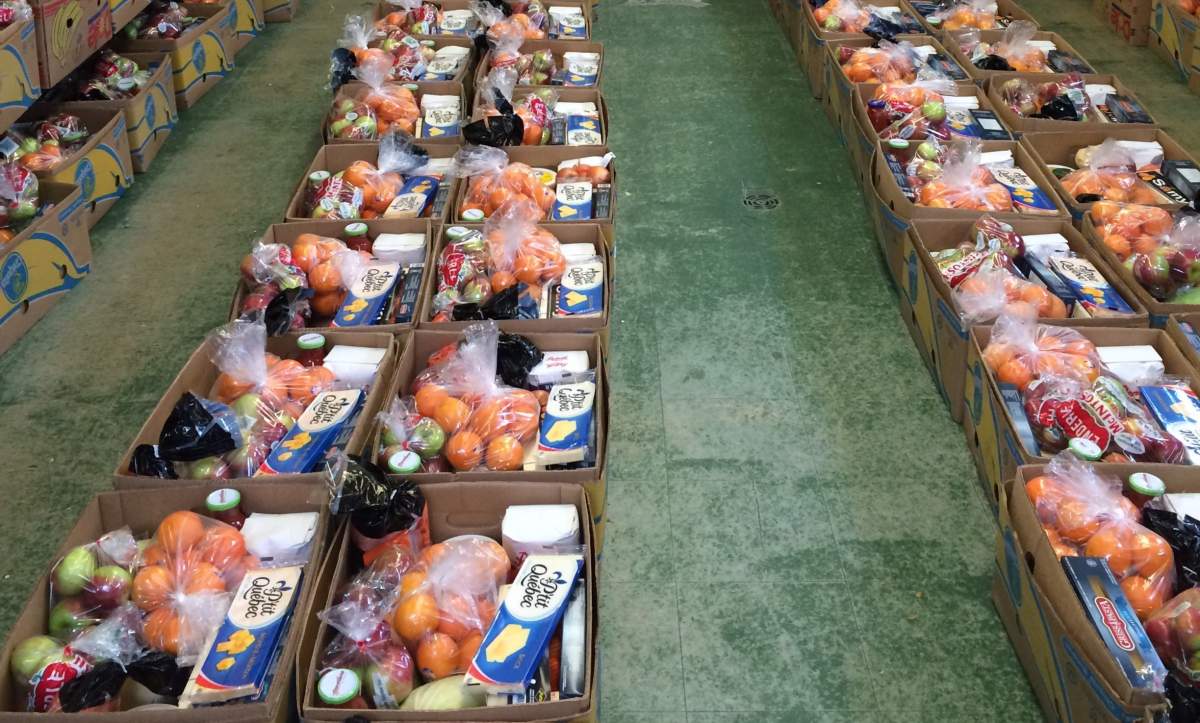 A photo of Greenfield Park\’s Christmas baskets in 2017.