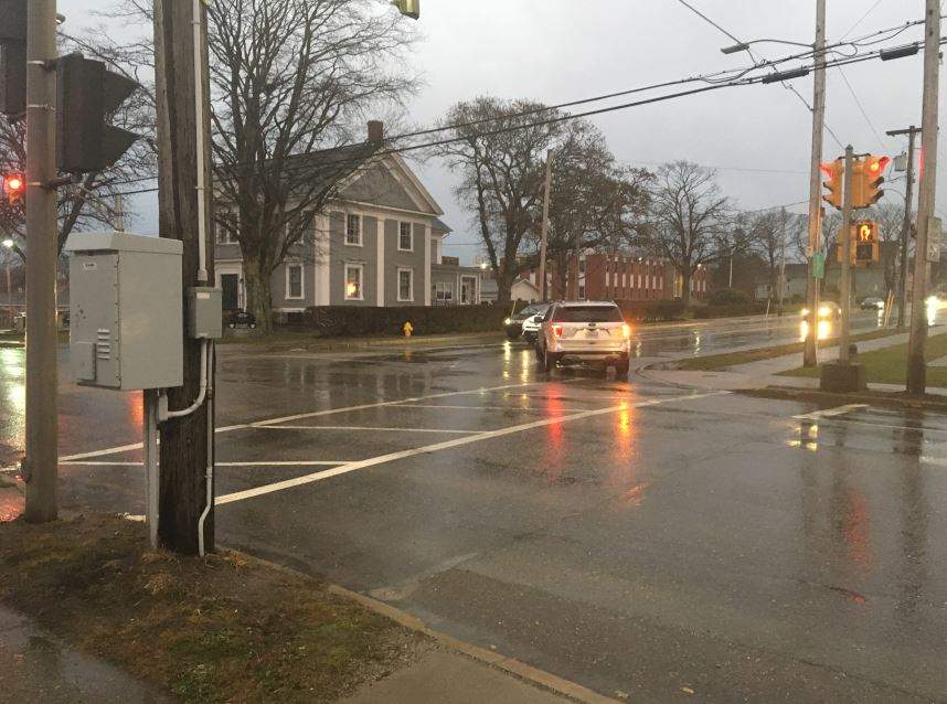 The tragic accident happened at the corner of Main and Starrs streets during the Santa Claus parade Saturday night.