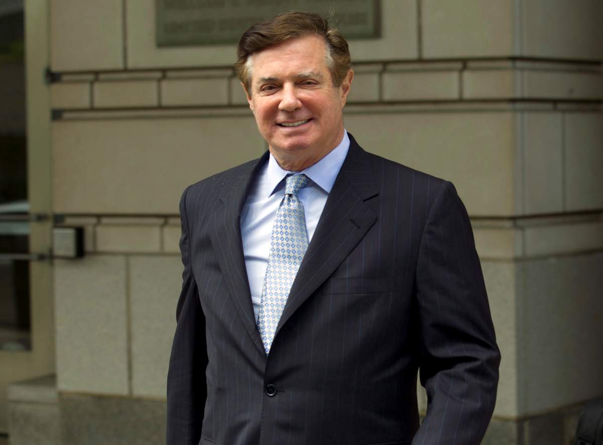 In this May 23, 2018, file photo, Paul Manafort, President Donald Trump’s former campaign chairman, leaves the Federal District Court after a hearing in Washington.