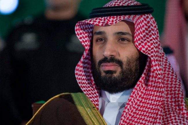 Saudi Crown Prince Mohammed bin Salman attends a speech given by his father on Nov. 18, 2018.