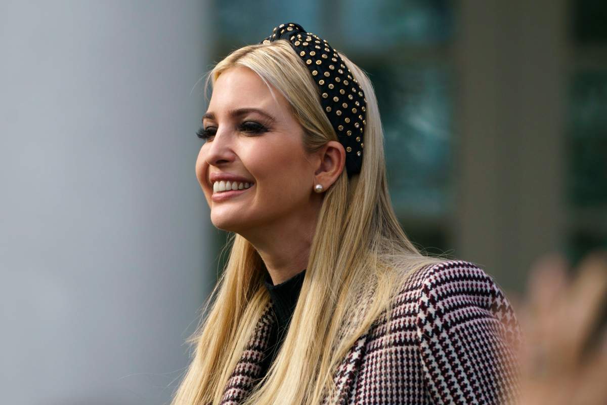In this Nov. 20, 2018, file photo, Ivanka Trump arrives for a ceremony to pardon the National Thanksgiving Turkey in the Rose Garden of the White House in Washington. 

