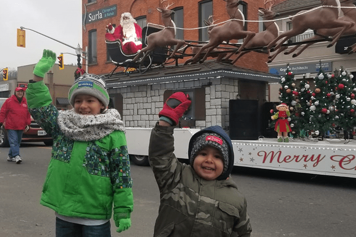 Martin Montoya (left) and Thomas Montoya (right) at a Christmas parade.