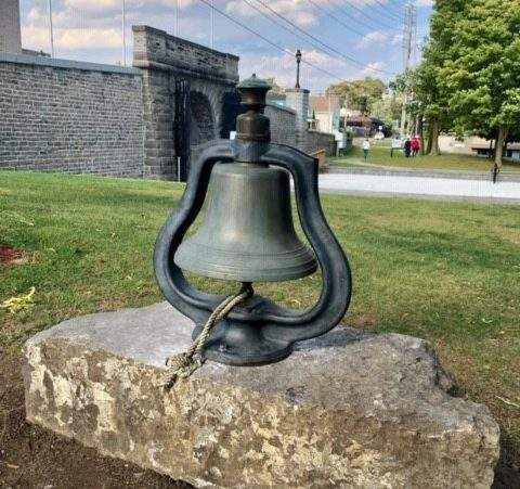 Brockville police say this bell was stolen near the Brockville railway tunnel sometime between Dec. 24 and Dec. 29.