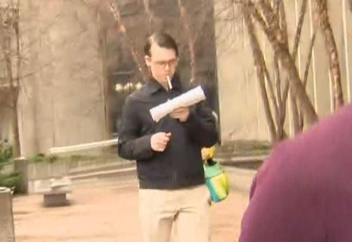Cameron McCaw, a Toronto man who used the defence that he was so intoxicated he was unaware of his actions, has been found guilty of sexual assault. He is pictured walking out of 361 University courthouse on Dec. 21, 2018.