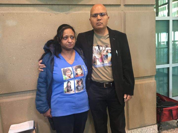 Rajni and Ravi Bale are the parents of the two siblings killed in a crash on Aug. 2, 2017.