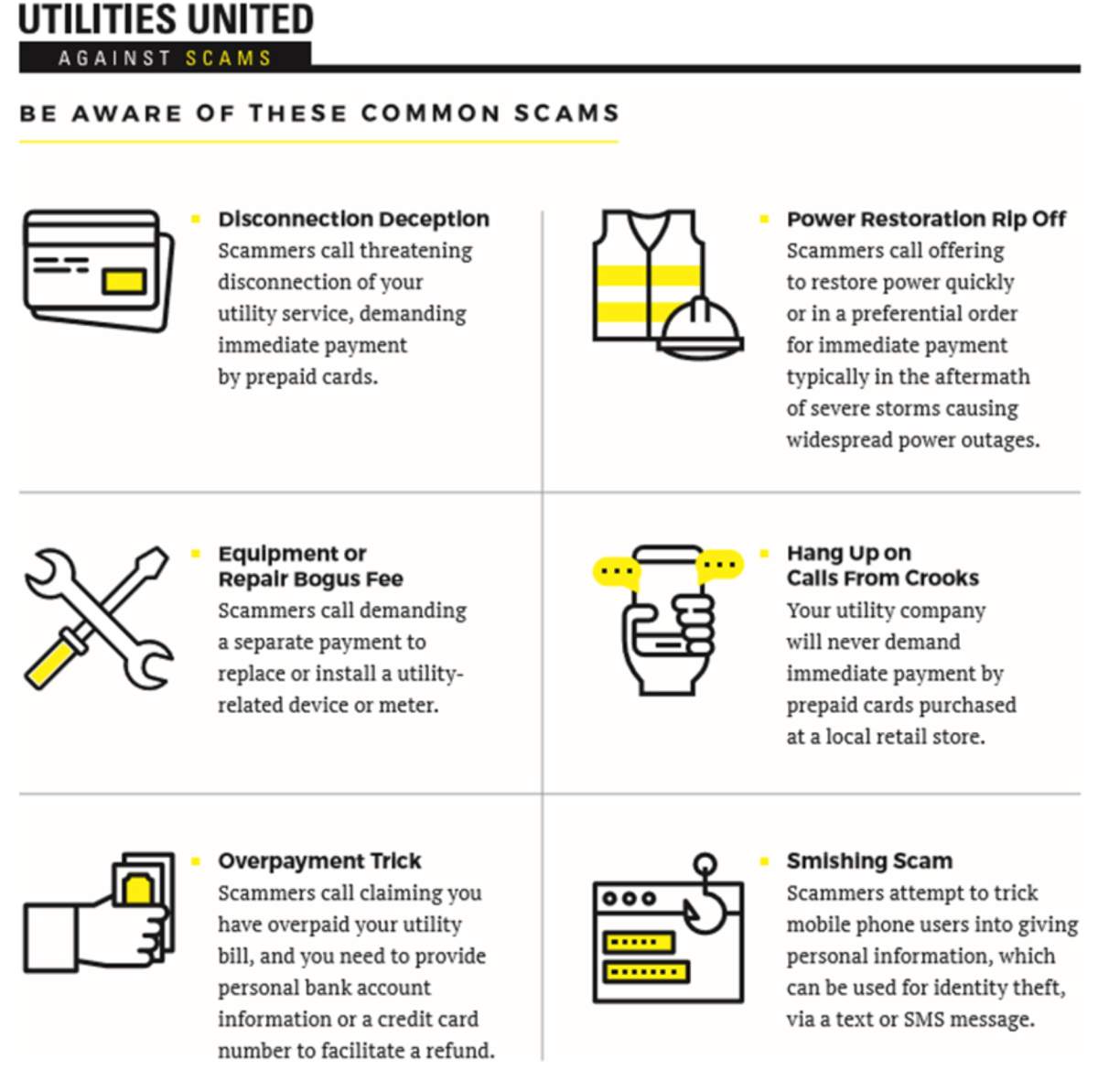 Common utility scams to watch out for.