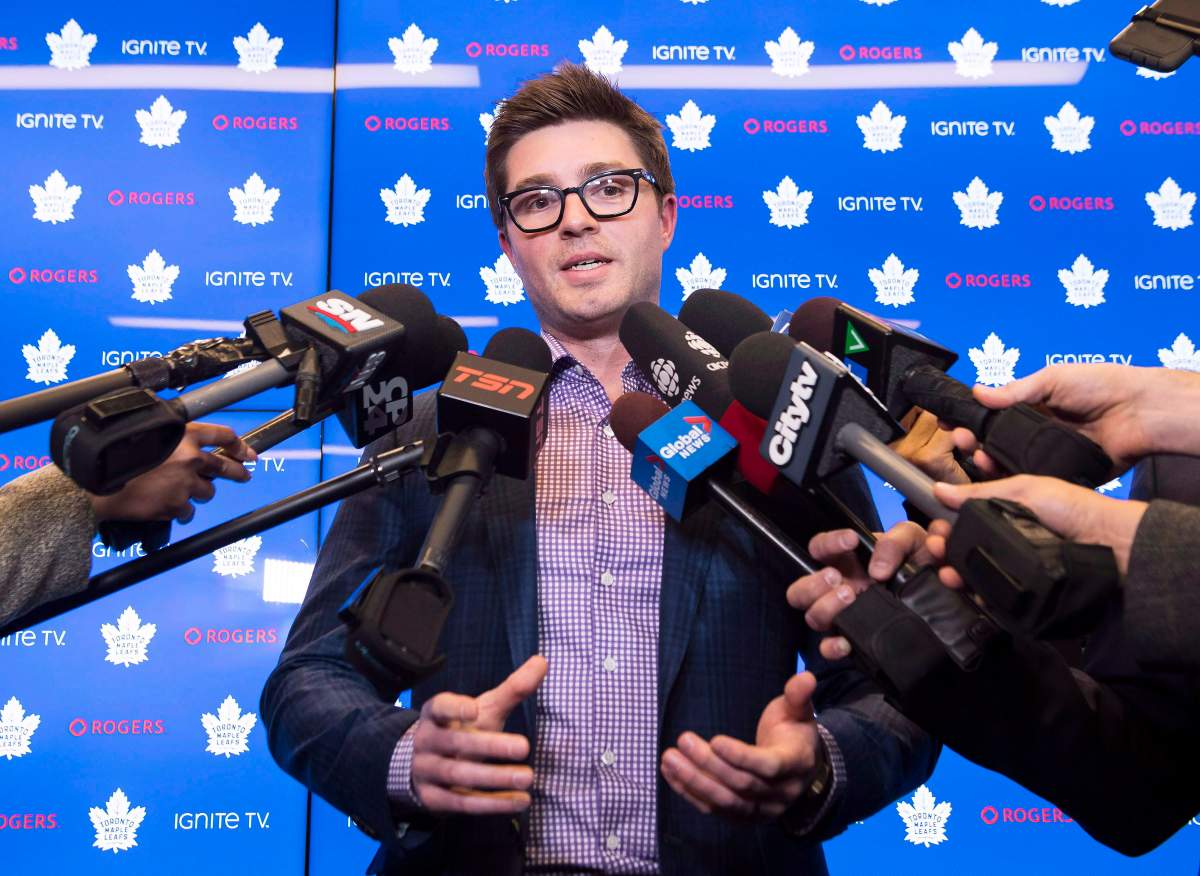 Toronto Maple Leafs general manager Kyle Dubas says he is not worried about dealing with competing offer sheets for star players Auston Matthews and Mitch Marner.