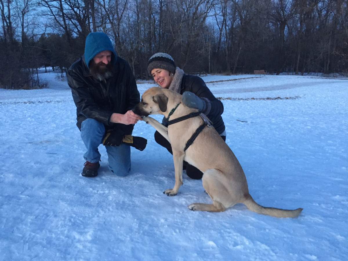 Robert Graham and Mary McInnes adopted Bella after taking her on a week-long date.