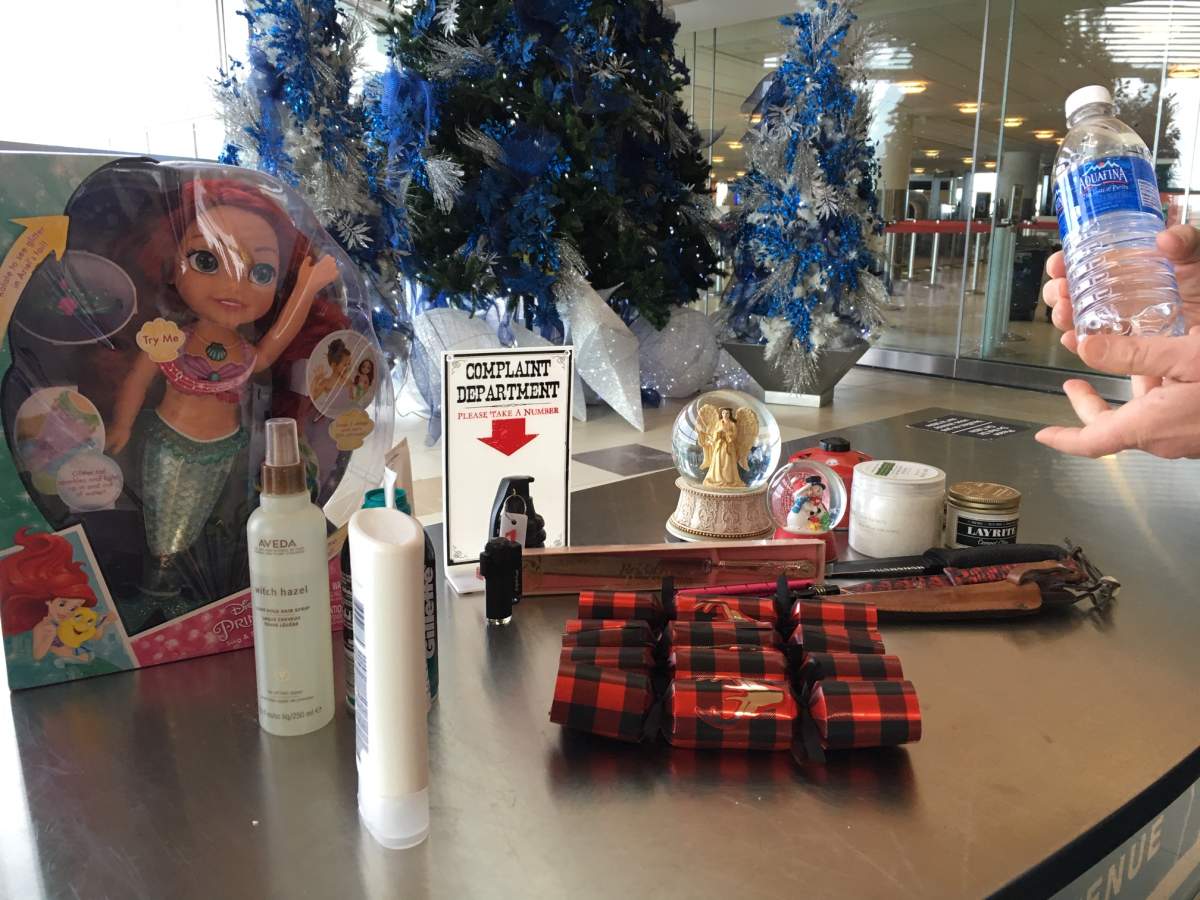 Some items surrendered by travellers at the Winnipeg James Armstrong Richardson International Airport.