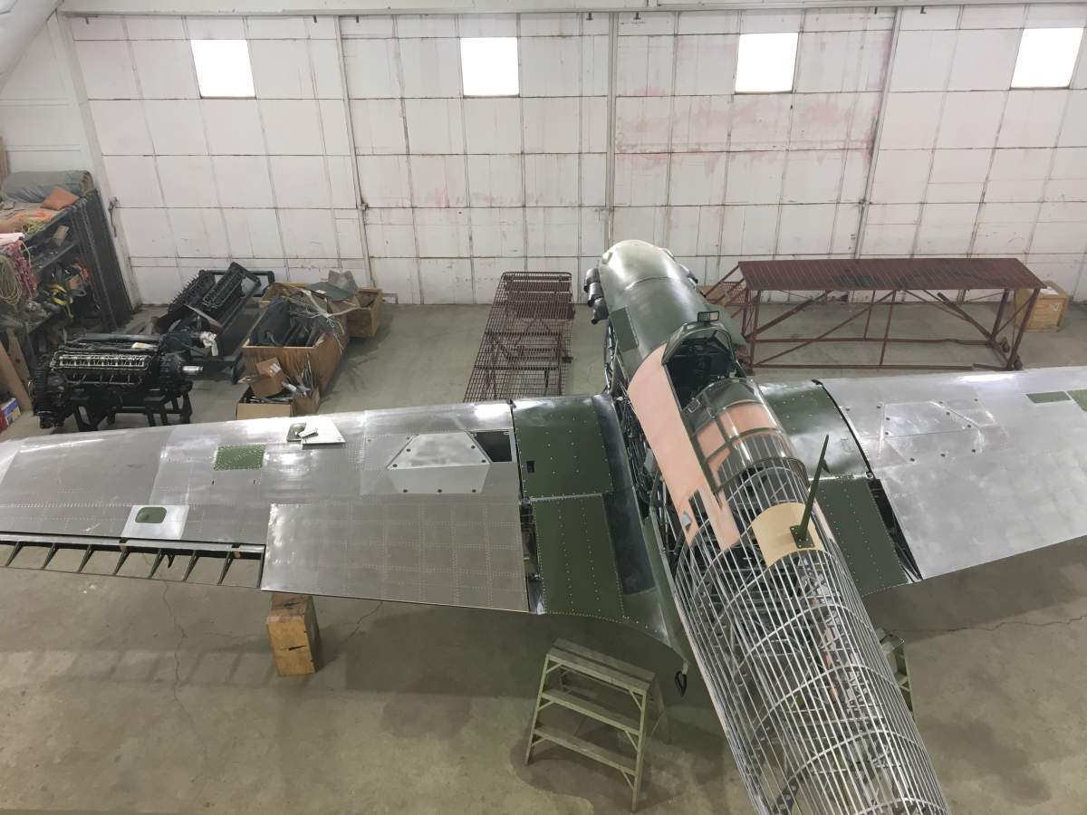 Hawker Hurricane airplane restored in Wetaskiwin, Alta. December 14, 2018