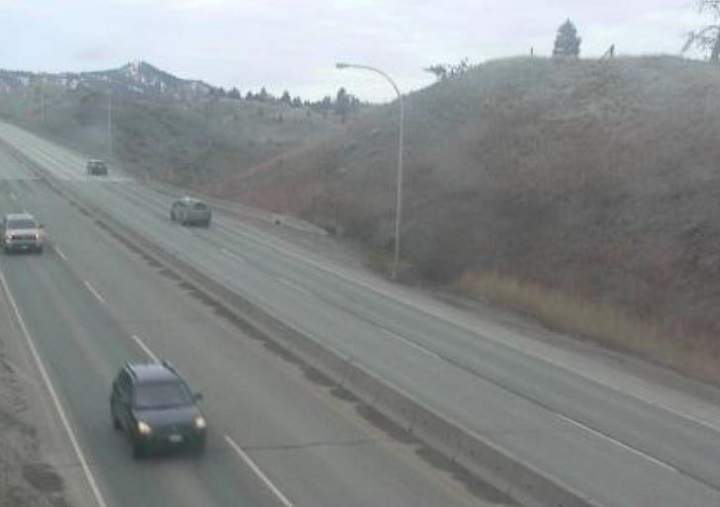 A view of Kamloops from a DriveBC webcam.