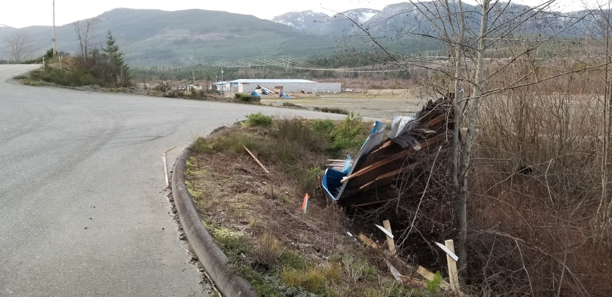 Storm damage in Qualicum on Friday.