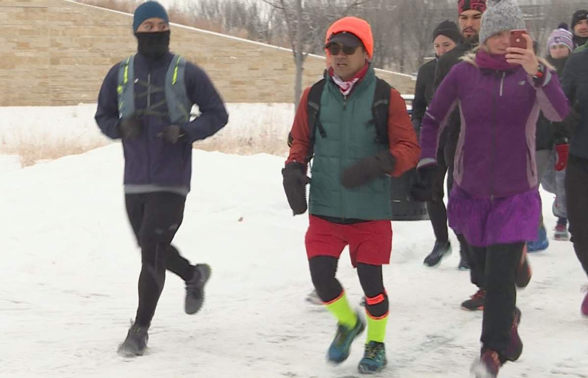 Junel Malapad began his fundraising run for Siloam Mission on Wednesday.