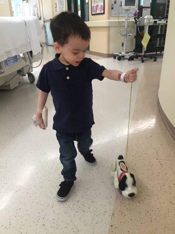 DJ Kelly takes his son Reid, 6, to frequent appointments at the Alberta Children’s Hospital.