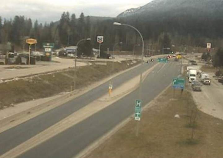 Road conditions at Revelstoke