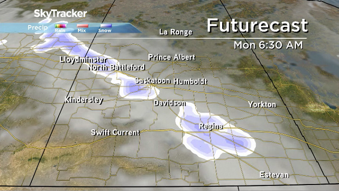 Some snow is possible for Christmas Eve in the Saskatoon area.