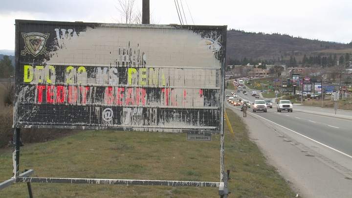 The West Kelowna Warriors, a junior hockey team, says its game-day signs have either been stolen or vandalized recently.