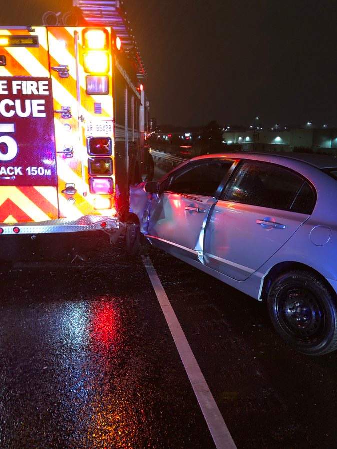 Barrie Fire says only minor injuries were reported after a vehicle collided with a fire truck in Barrie. 